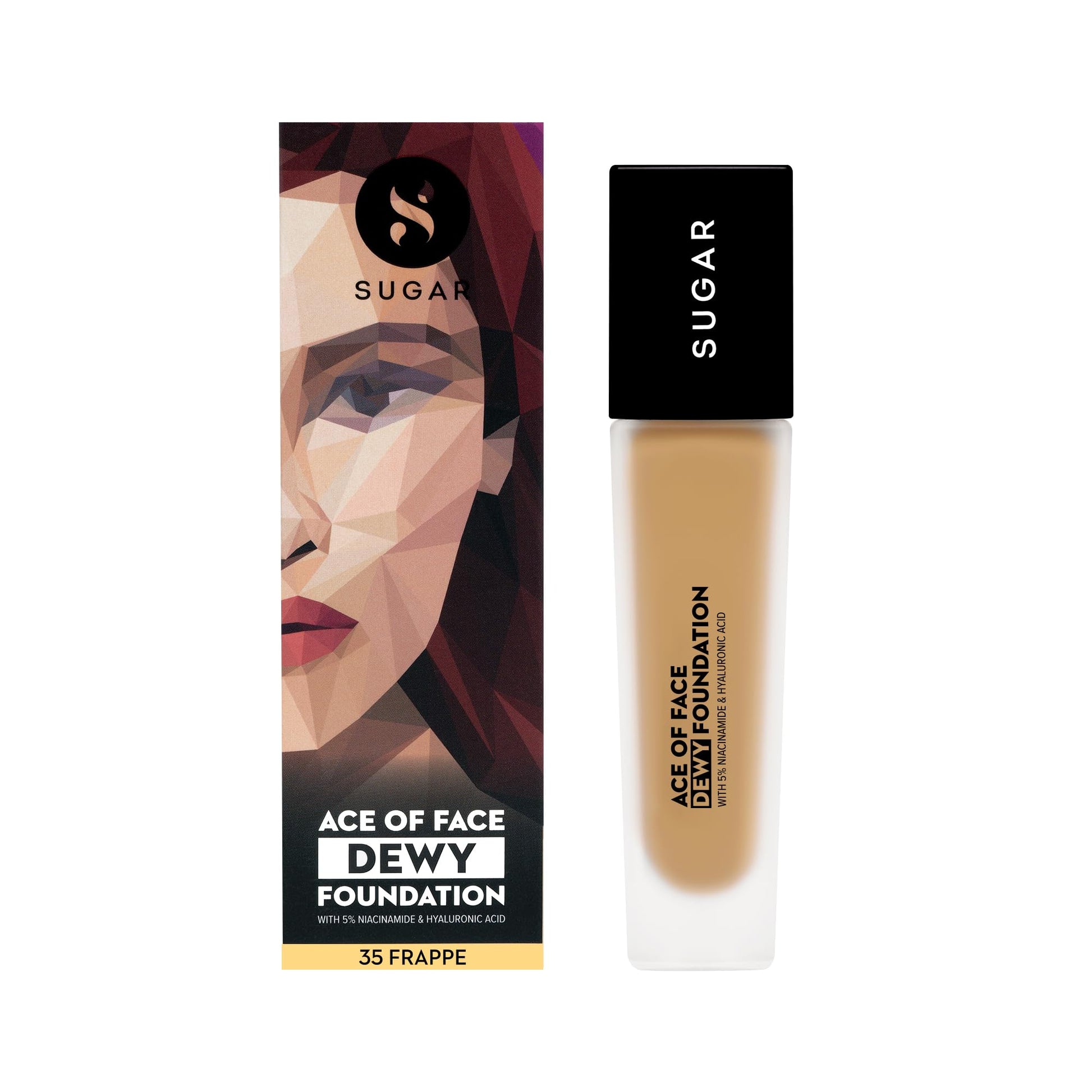 SUGAR Cosmetics Ace Of Face Dewy Foundation with 5% Niacinamide & Hyaluronic Acid | Lasts upto 18hrs | 30 ml - 17 Raf
