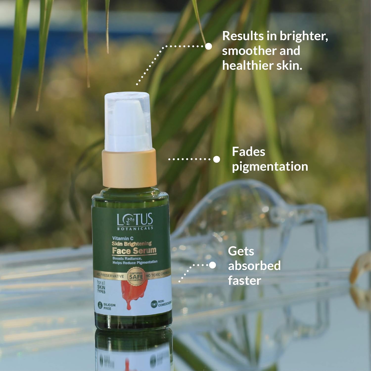 Lotus Botanicals Skin Brightening Face Serum | 100x Vitamin C | 30Ml - Dhevu