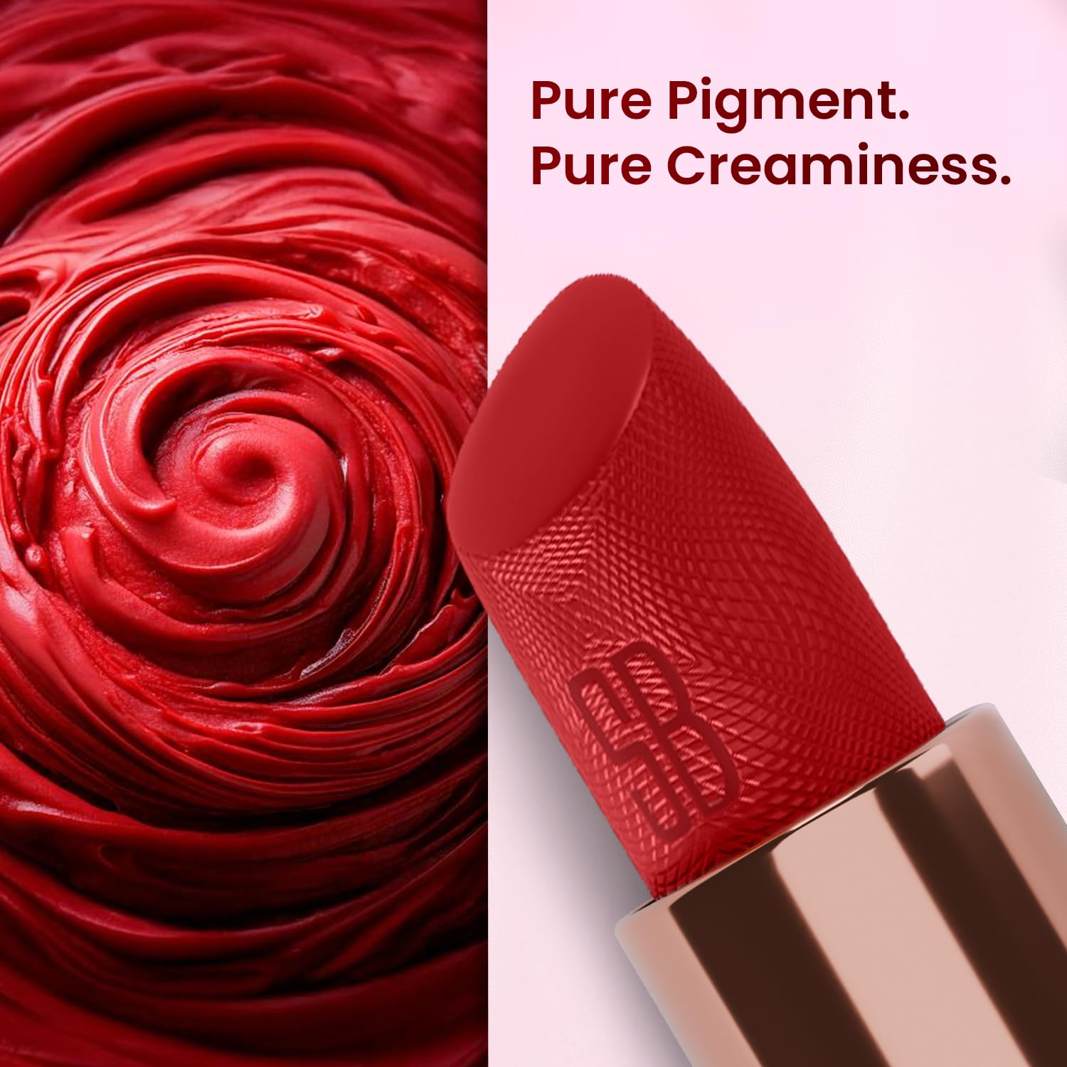 Swiss Beauty Pure Creamy Lipstick | Smooth Glide | Matte Finish | Rich Colour | With Vitamin E & Tea Tree Oil | Hydrating | All-Day Comfort | Shade- 01-Dare to Bare