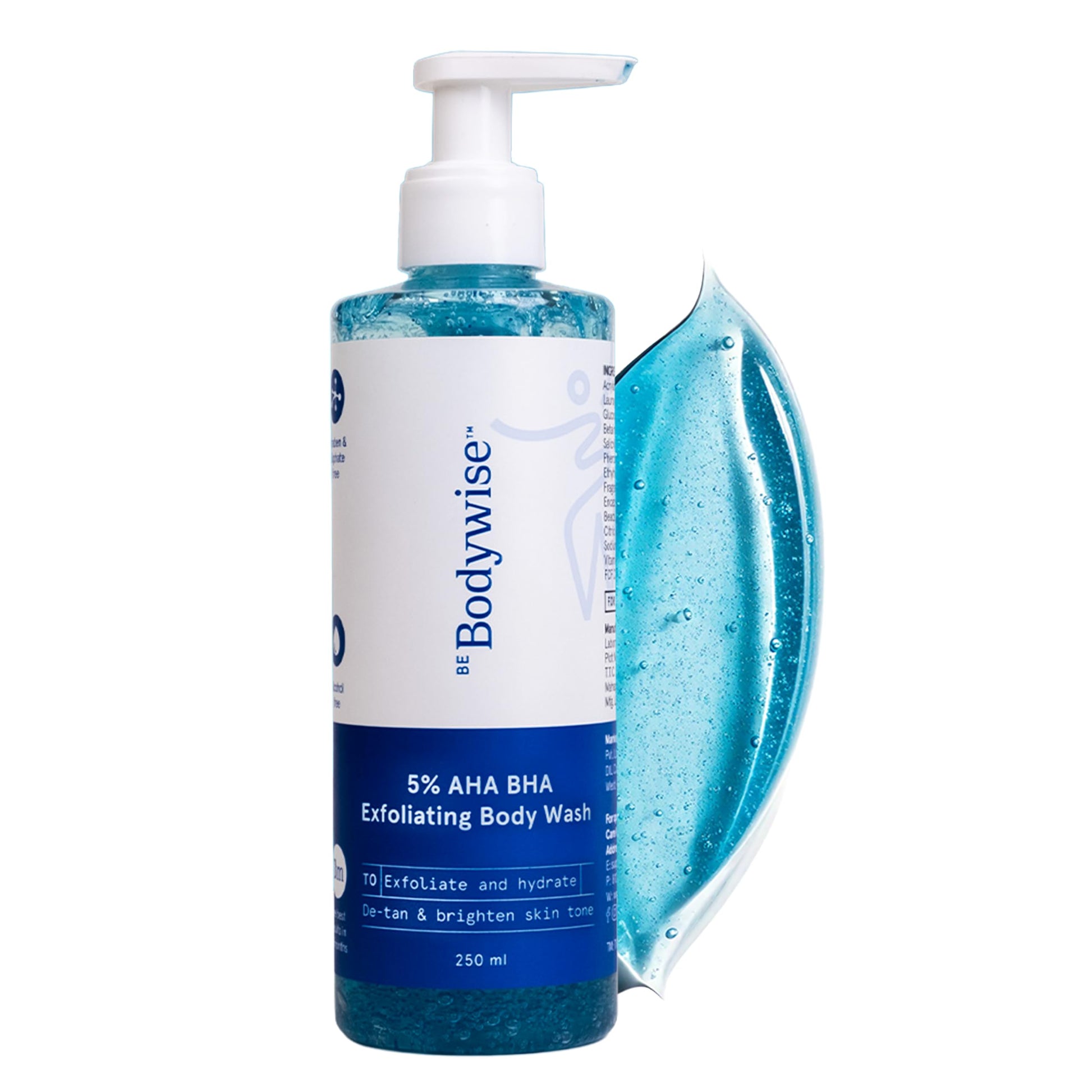 Be Bodywise 1% Salicylic Acid Exfoliating Body Wash Shower Gel 250ml | Prevents Body Acne, Bumpy skin & Deep cleanses | Suitable for All Skin Types.