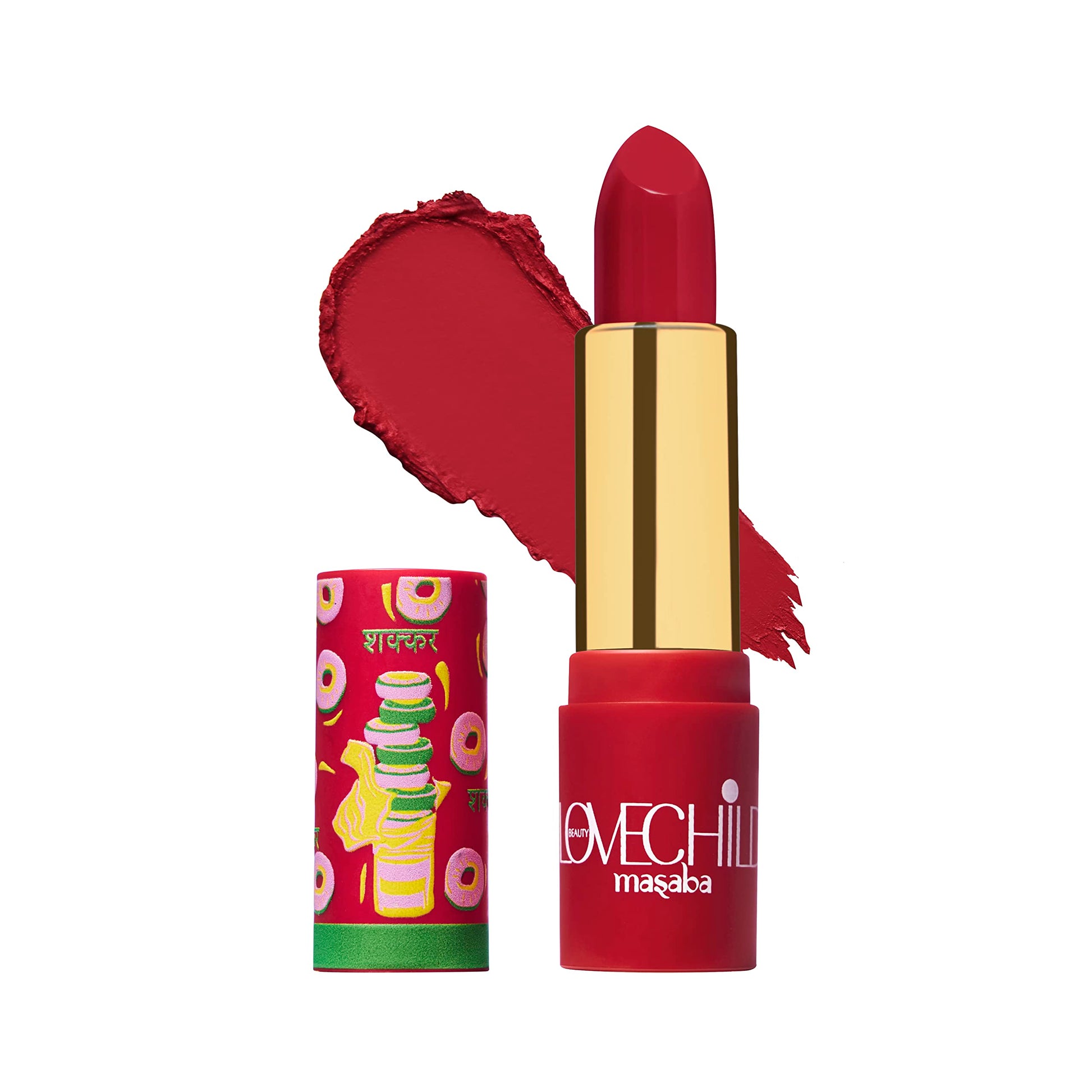 LoveChild Masaba - Barfee - Luxe Matte Lipstick Hydrating & Nourishing, Long lasting, Chocolate Brown Bullet Matte Lipstick, 4ML