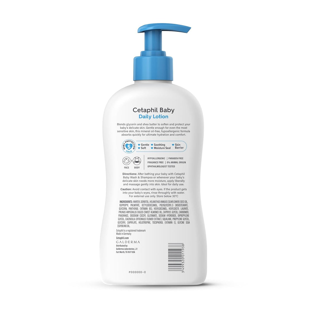 Cetaphil Baby Daily Lotion, Suitable for baby’s delicate skin, Shea Butter and Vit E, Dermatologist Tested and Pediatrician Recommended, 400 ml