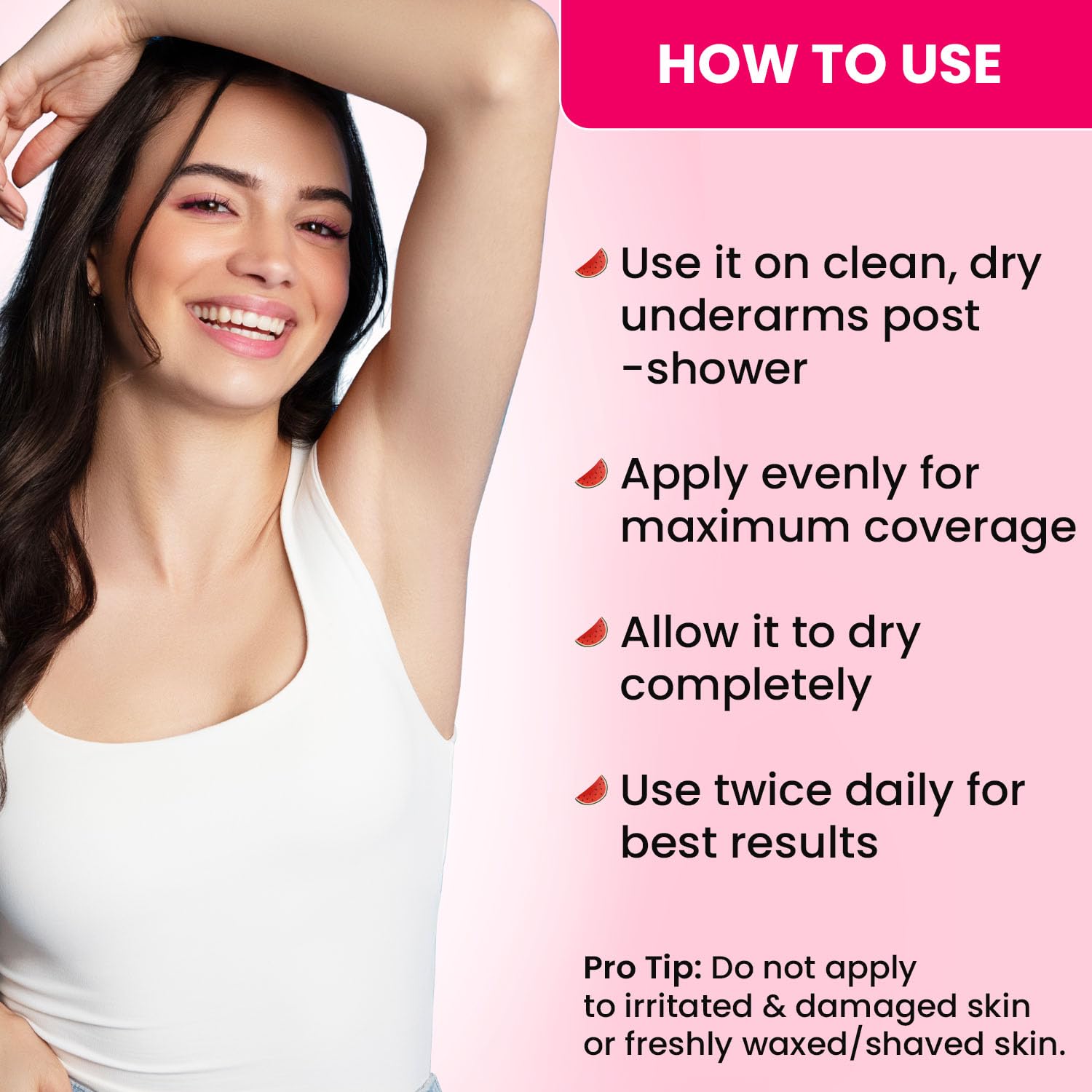 Dot & Key Watermelon Cooling Underarm Roll On | Odour & Sweat Controls | 4% AHA + BHA | Fresh Aqua Fragrance | Gently Exfoliates & Smooths Skin | For Men & Women | 50ml