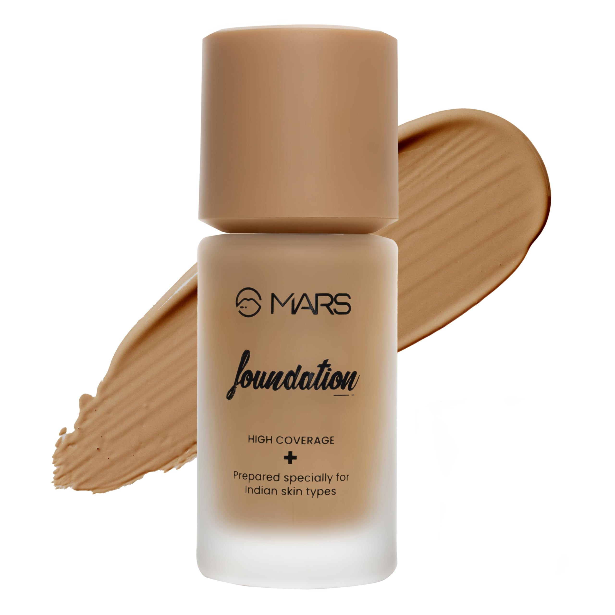 MARS SPF50 PA++++ High Coverage Liquid Foundation | Blemish Free & Blendable Foundation for Makeup (40ml) (SHADE-01)