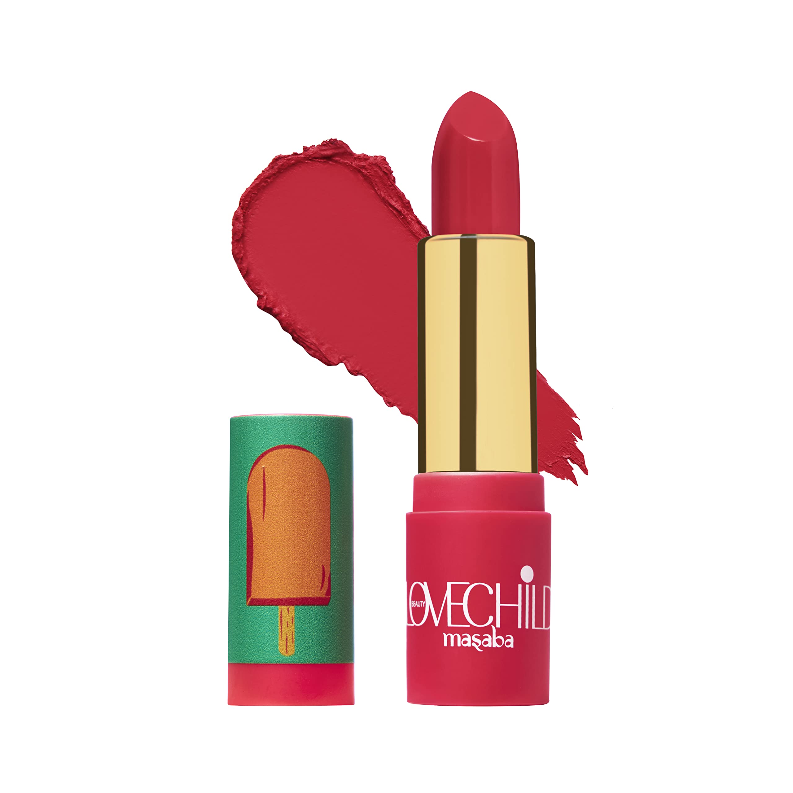 LoveChild Masaba - Barfee - Luxe Matte Lipstick Hydrating & Nourishing, Long lasting, Chocolate Brown Bullet Matte Lipstick, 4ML