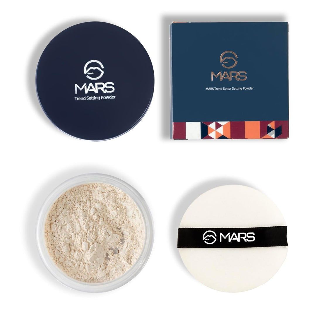 MARS Trend Setting Loose Powder | Lightweight & Long Lasting | Ultra Fine Setting Powder For Face Makeup (8.0 Gm) (03-Soft Light), All, Matte, White