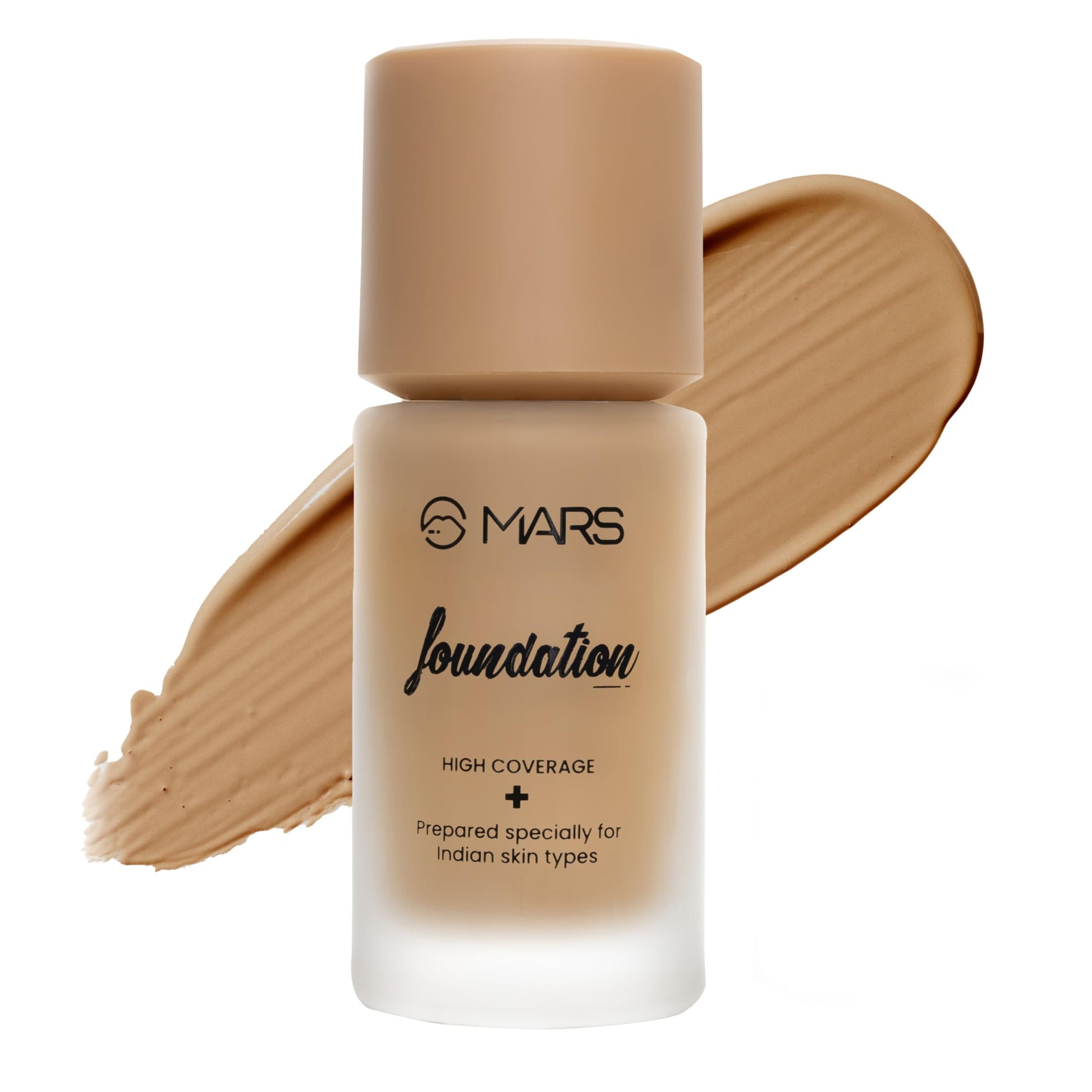 MARS SPF50 PA++++ High Coverage Liquid Foundation | Blemish Free & Blendable Foundation for Makeup (40ml) (SHADE-01)