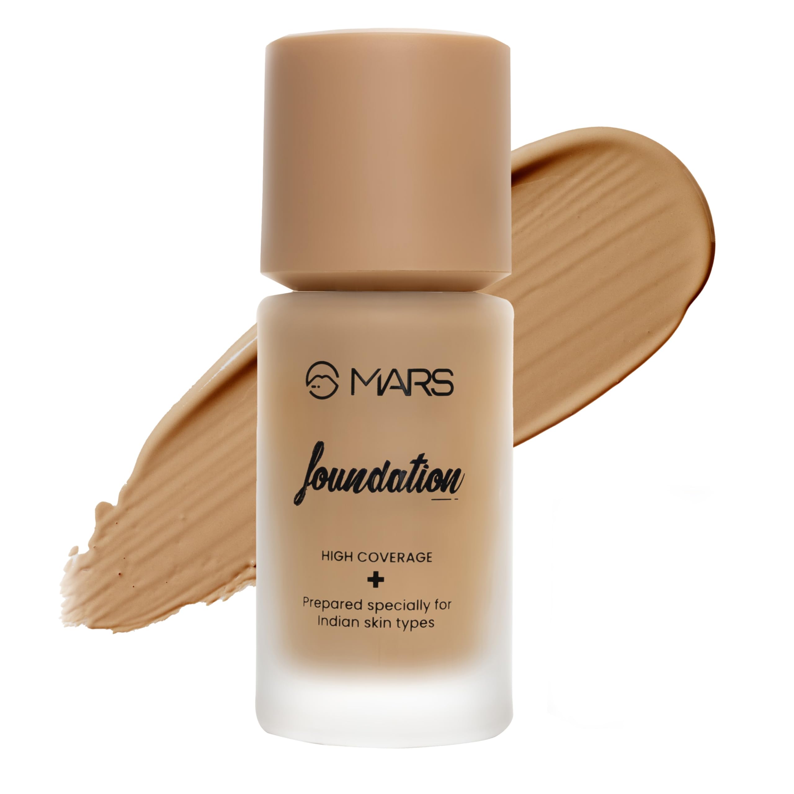 MARS SPF50 PA++++ High Coverage Liquid Foundation | Blemish Free & Blendable Foundation for Makeup (40ml) (SHADE-01)