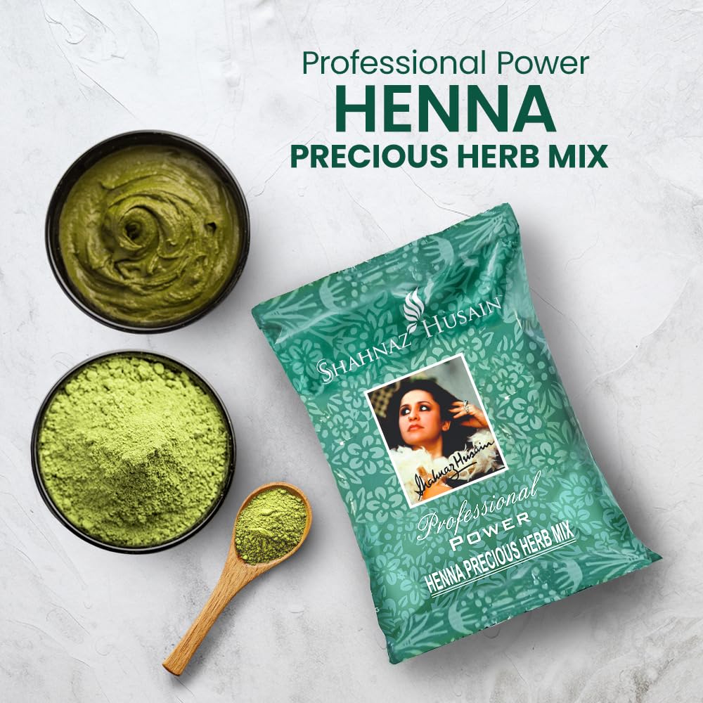 Shahnaz Husain Professional Power Henna | Precious herb Mix | Henna Powder | Amla | Neem | Shikakai | Babul Gond | Mehndi | 100g x 3