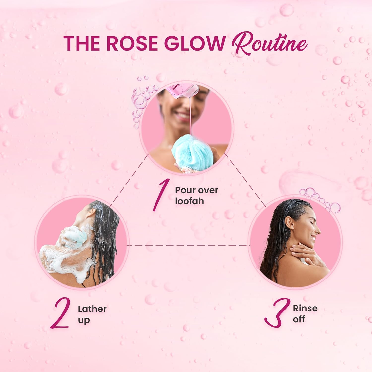 Dabur Gulabari Shower Gel-Damask Rose & Jojoba Oil - 250ml | Roses Extract Beads for Exfoliation | No Parabens & Silicones | 99% Pure Glycerine | 100% soap free body wash