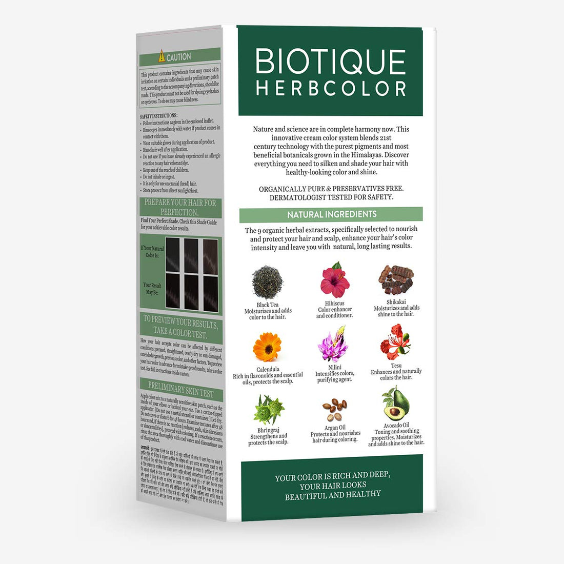 Biotique Herbcolor Conditioning Hair Colour l Ammonia Free Hair Color l 9 Organic Herbal Extracts l Natural and Healthy Shine l 50g + 110ml| Darkest Brown 3N (Pack of 2)