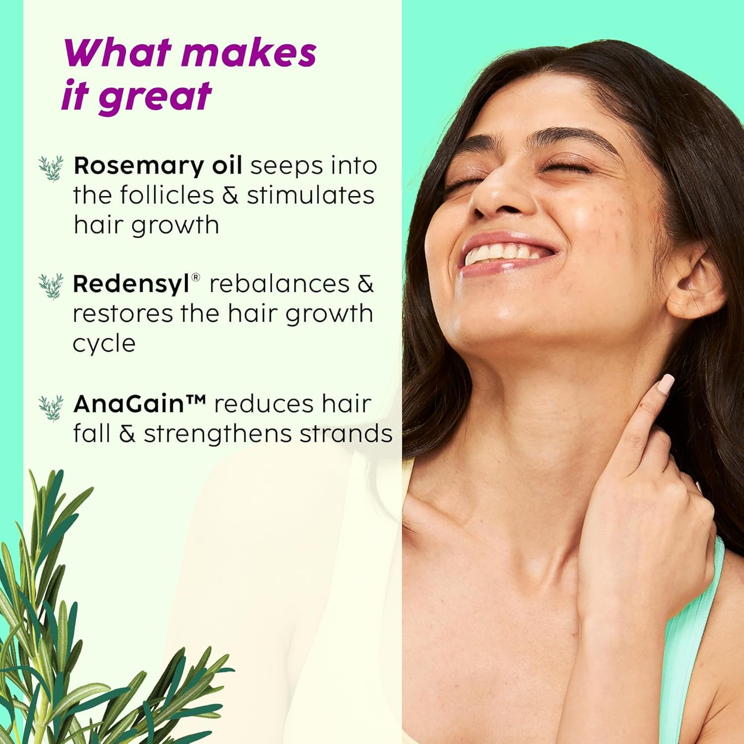 The Plant Fix Plix Rosemary Hair Growth Serum with 3% Redensyl, 4% AnaGain, 3% Baicapil, 30 ml - Dhevu