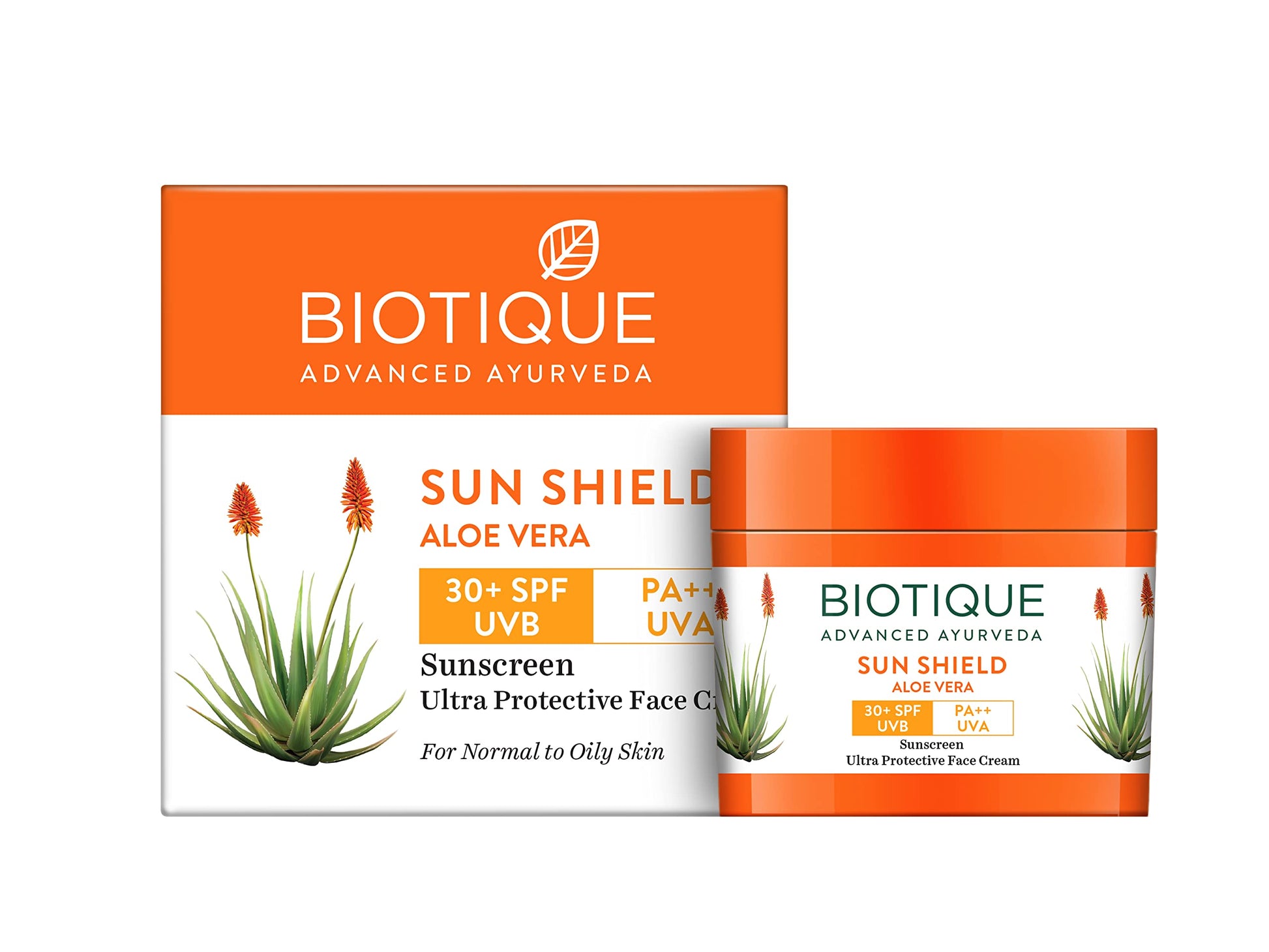 Biotique Aloe Vera 75+SPF UVA/UVB Sunscreen Ultra Soothing Body Lotion, For all skin type, 190ml