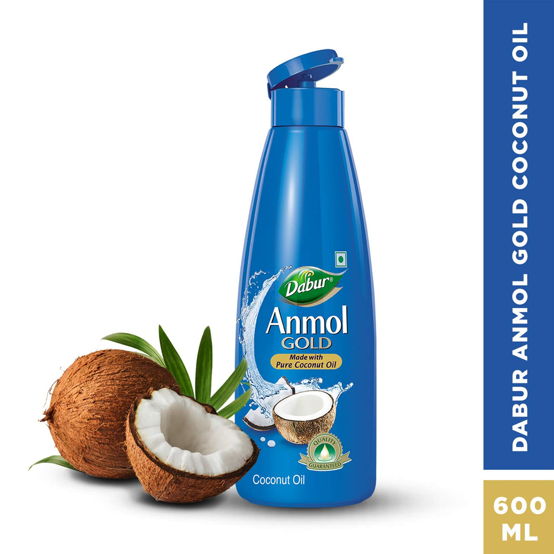 Dabur Anmol Gold 100% Pure Coconut Oil | Improves Skin Metabolism and Boosts Immunity - 600ml ( 500ml + 20% extra)