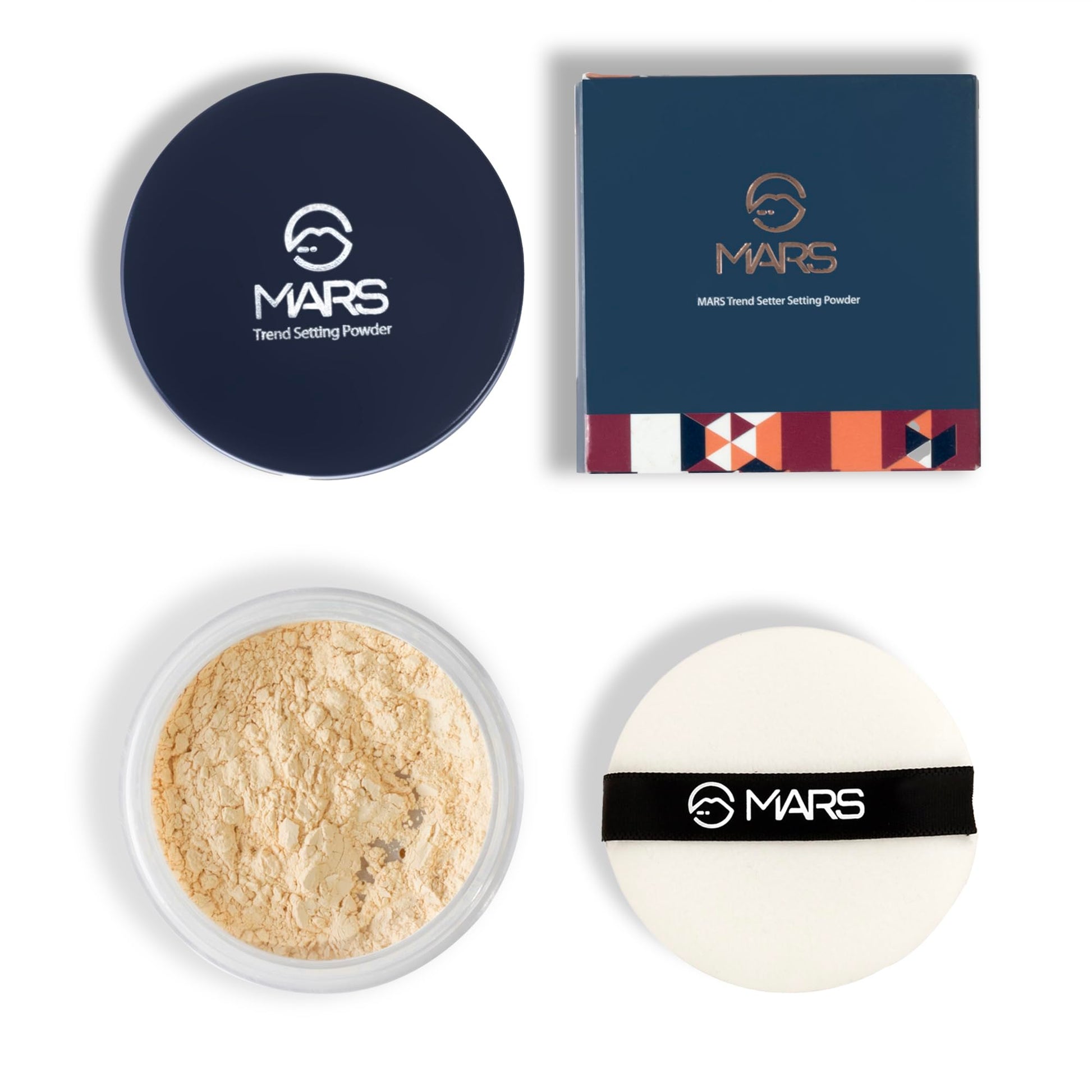 MARS Trend Setting Loose Powder | Lightweight & Long Lasting | Ultra Fine Setting Powder For Face Makeup (8.0 Gm) (03-Soft Light), All, Matte, White
