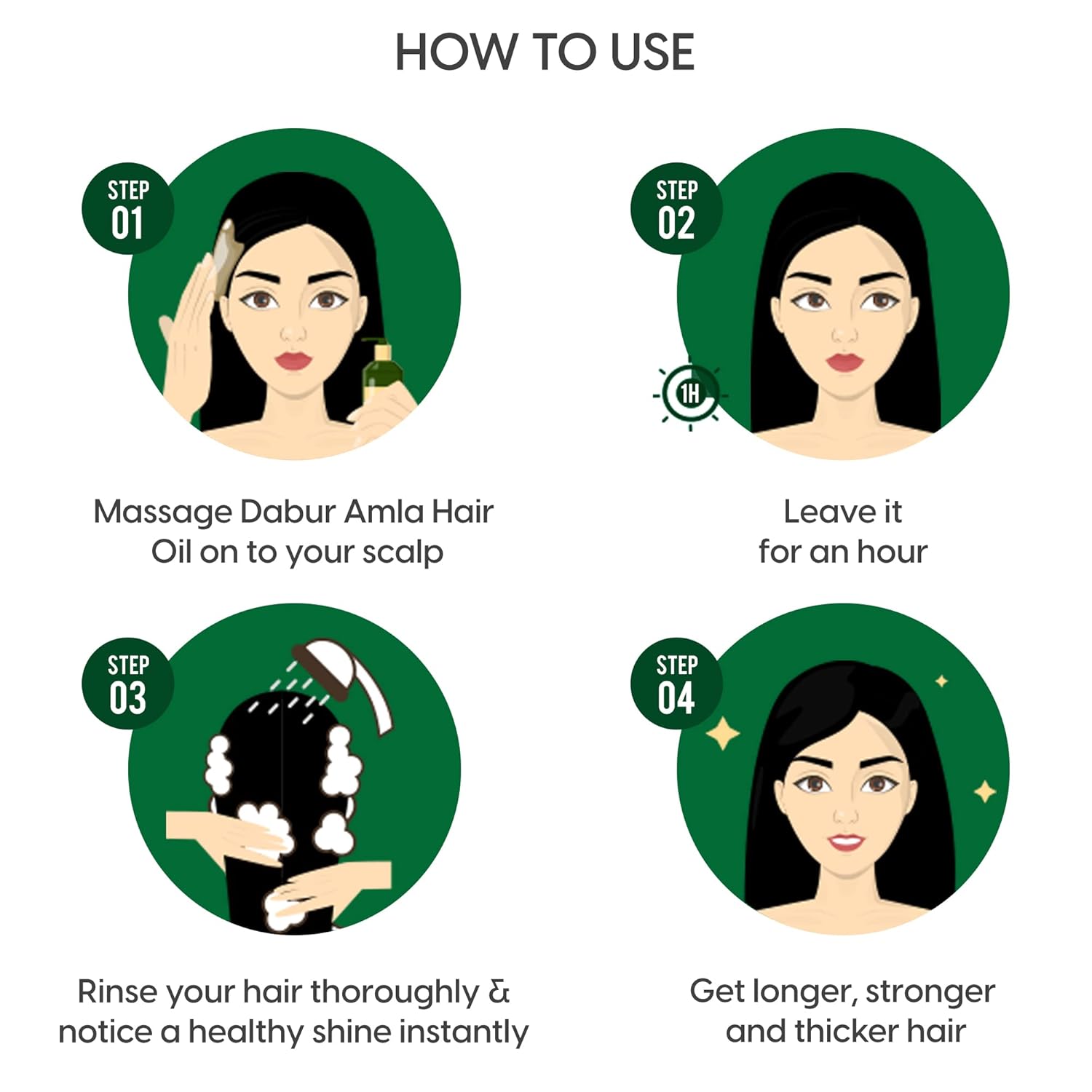 Dabur Amla Hair Oil - 180 ml | For Strong, Long and Thick hair | Nourishes Scalp | Controls Hair Fall, Strengthens Hair & Promotes Hair Growth