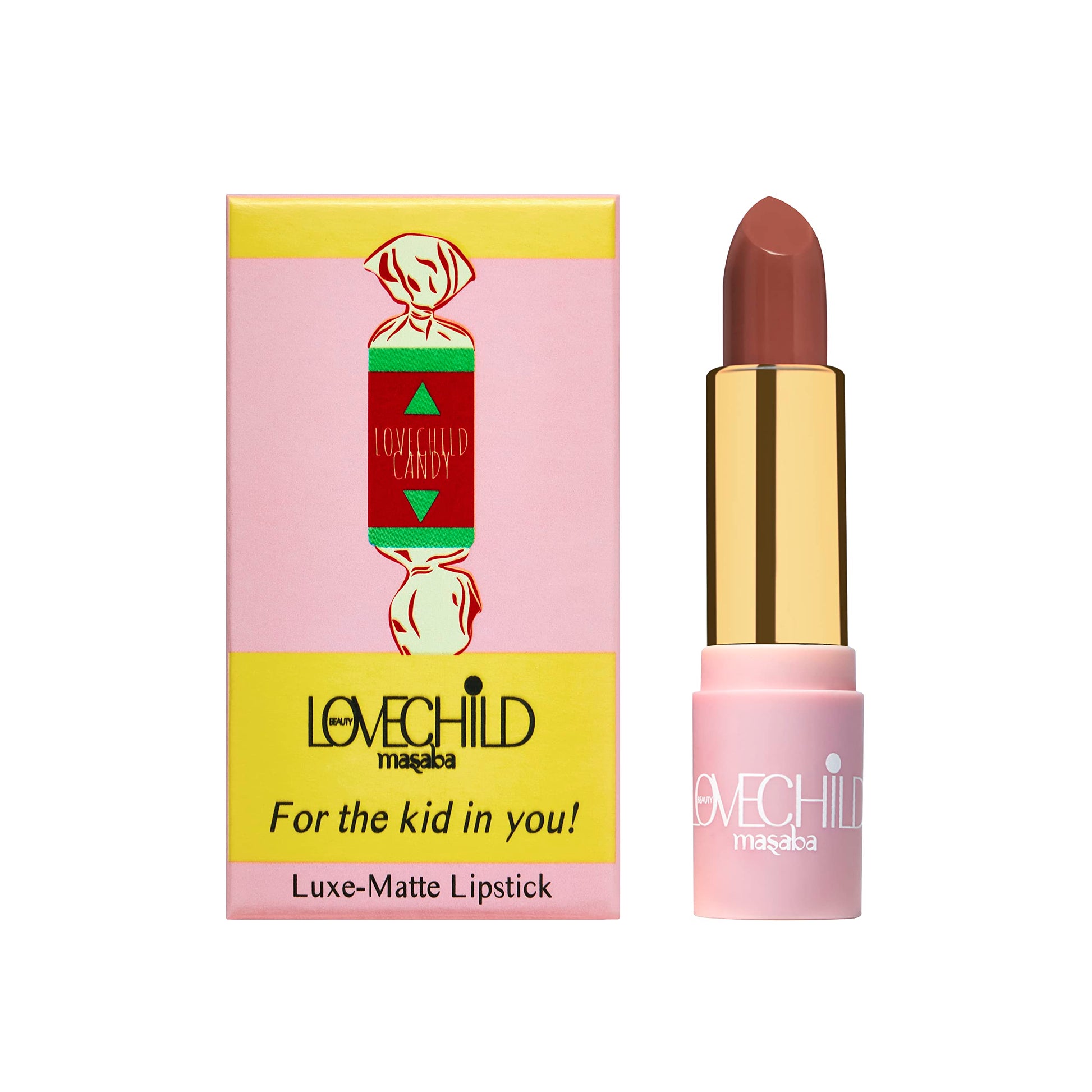 LoveChild Masaba - Barfee - Luxe Matte Lipstick Hydrating & Nourishing, Long lasting, Chocolate Brown Bullet Matte Lipstick, 4ML