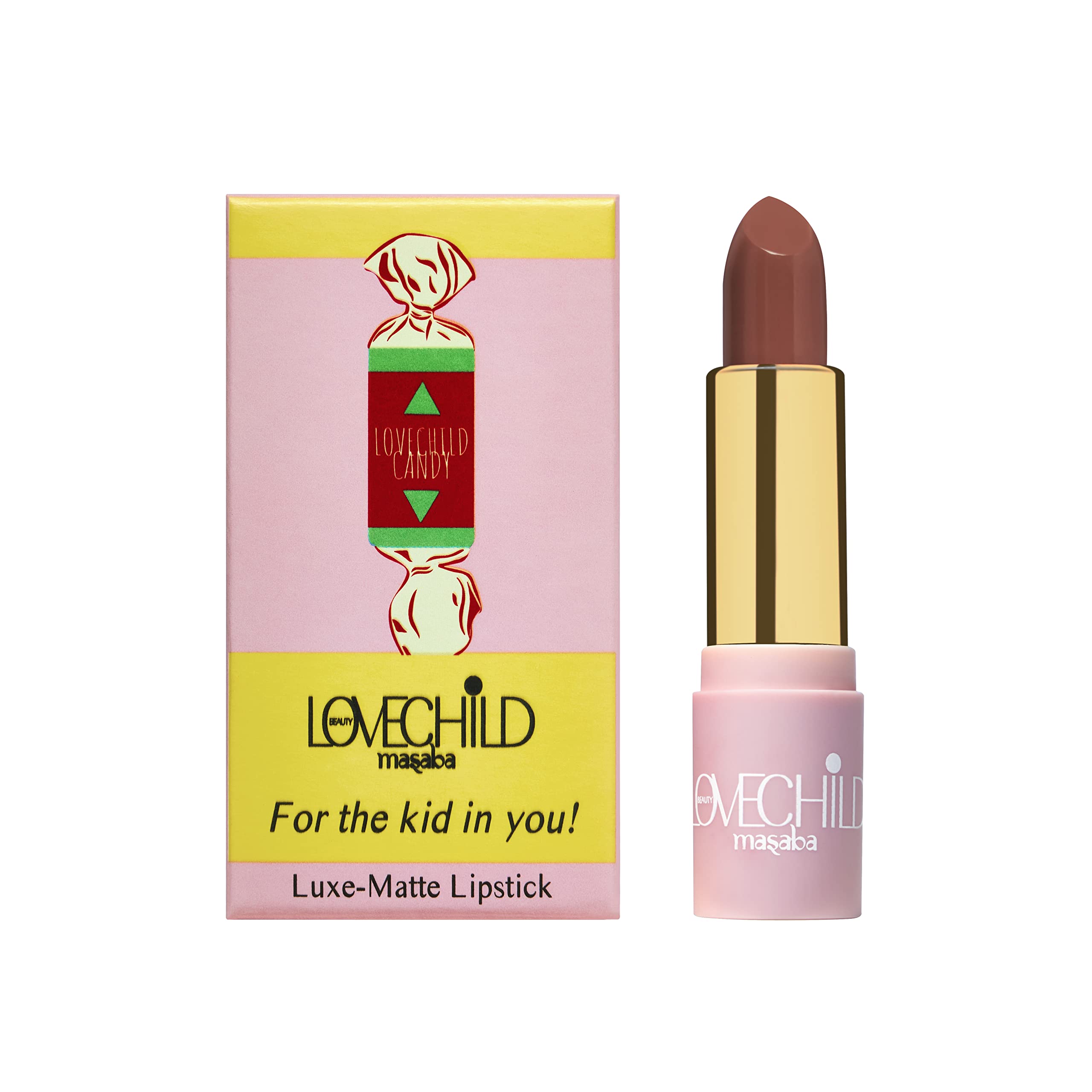 LoveChild Masaba - Barfee - Luxe Matte Lipstick Hydrating & Nourishing, Long lasting, Chocolate Brown Bullet Matte Lipstick, 4ML