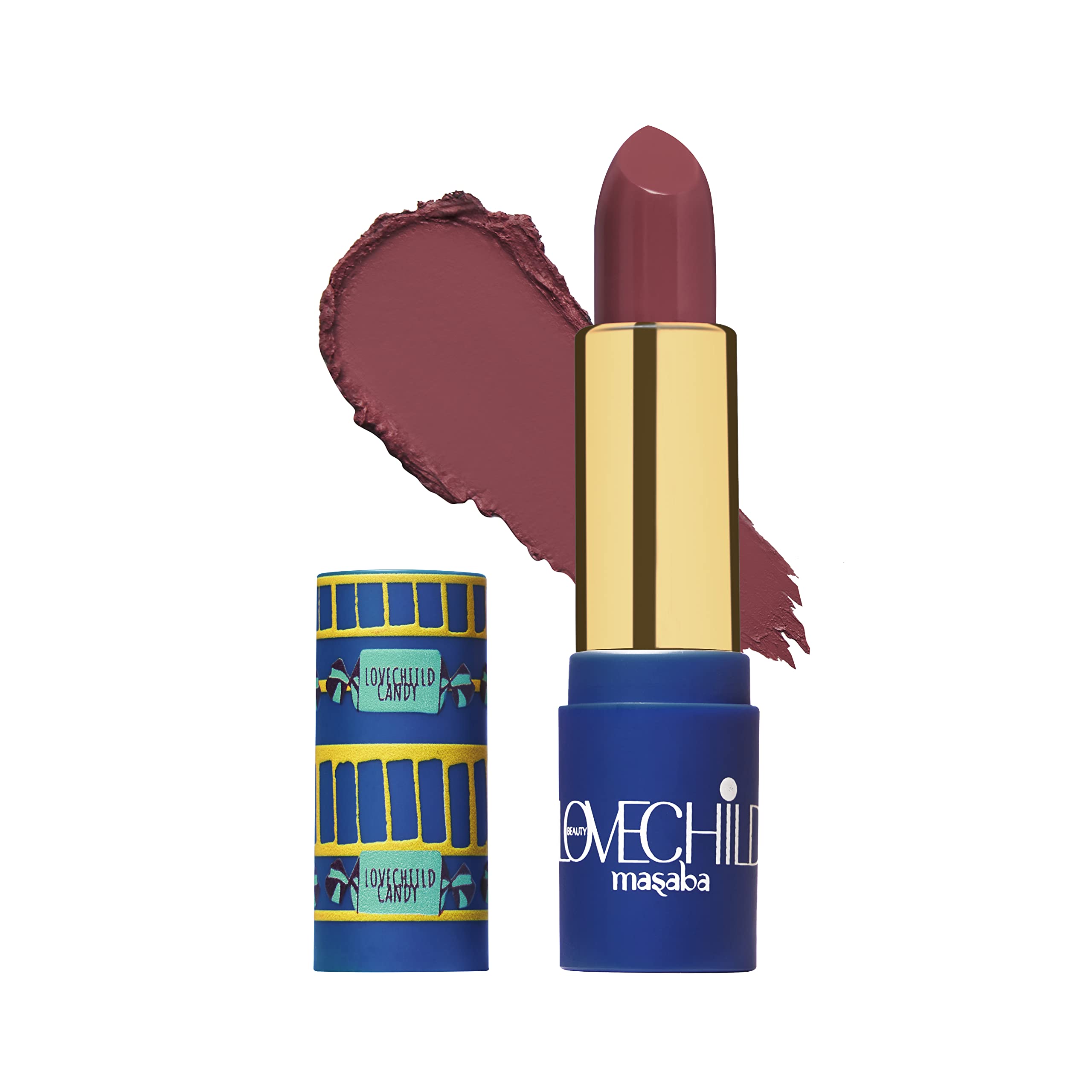 LoveChild Masaba - Barfee - Luxe Matte Lipstick Hydrating & Nourishing, Long lasting, Chocolate Brown Bullet Matte Lipstick, 4ML