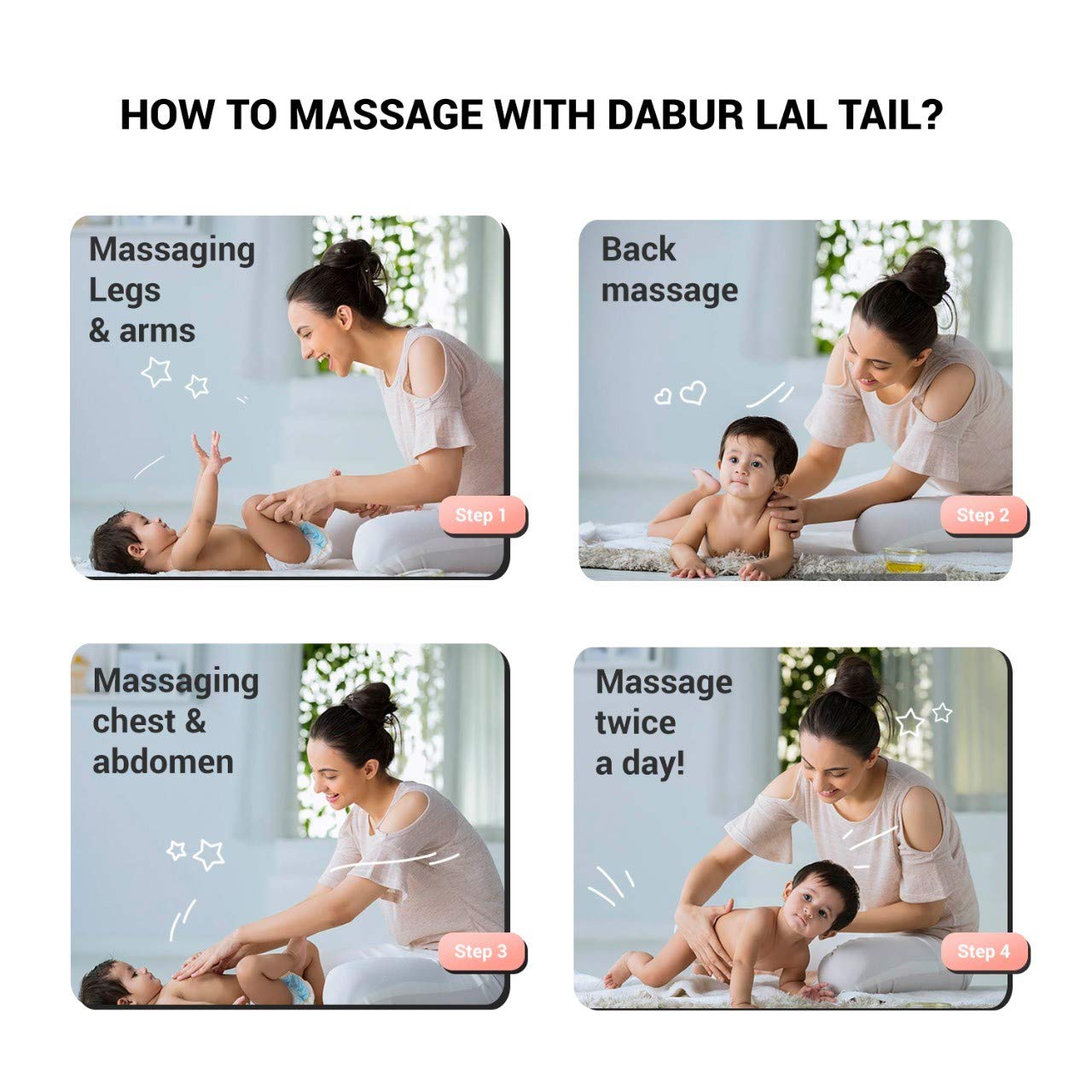 Dabur Lal Tail : Ayurvedic Baby Massage Oil 500Ml|Clinically Tested 2X Faster Physical Growth For Stronger Bones And Muscles