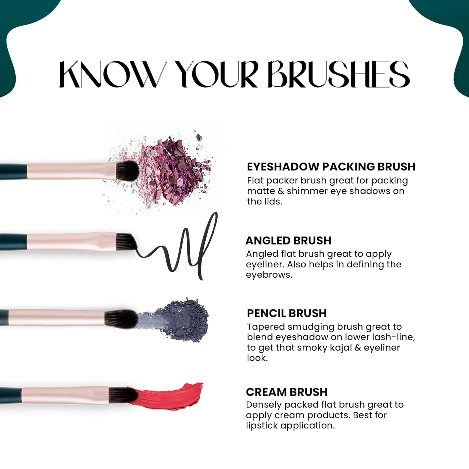 MARS Tools of Titan Brush Set of 8 with Holder | Face Makeup Brush Set with Ultra Soft Bristles (PACK OF 8)
