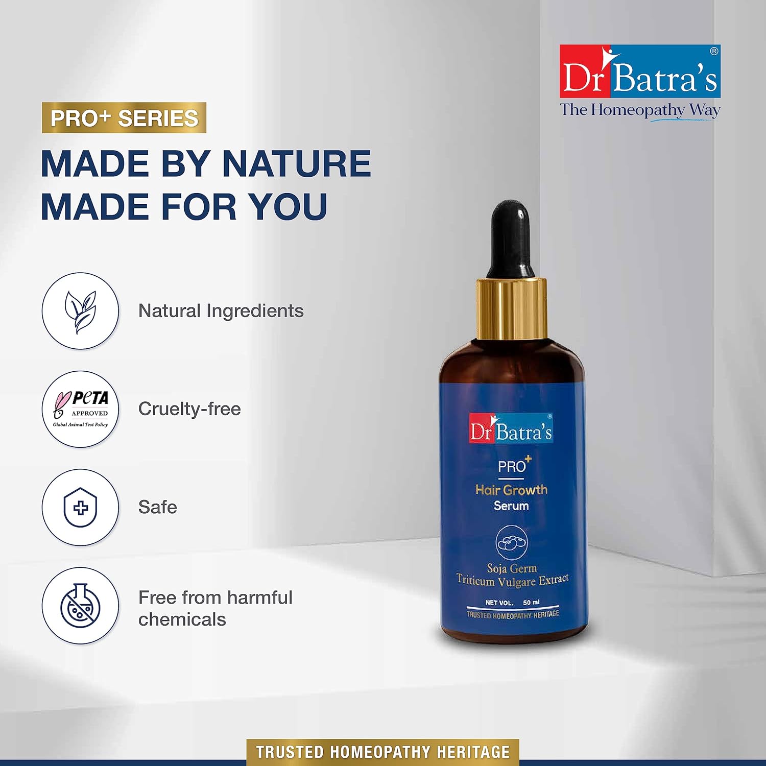 Dr Batra's Pro+ Hair Growth Serum 50 gm, Natural Serum