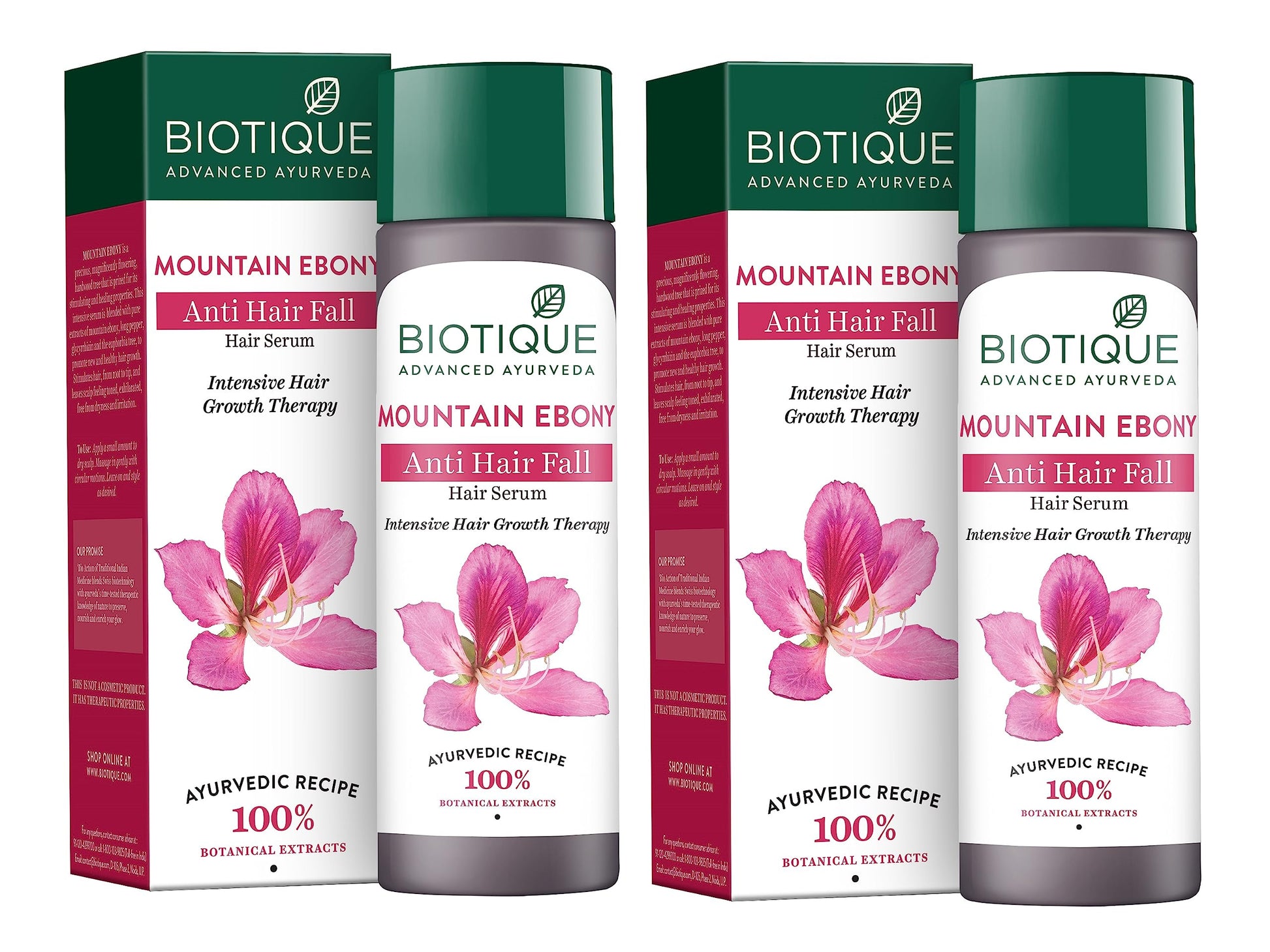 Biotique Bio Mountain Ebony Vitalizing Serum | Prevents Hair Fall & Soothes Scalp| Promotes Hair Growth | 100% Botanical Extracts | Suitable for All Skin Types | 120ml