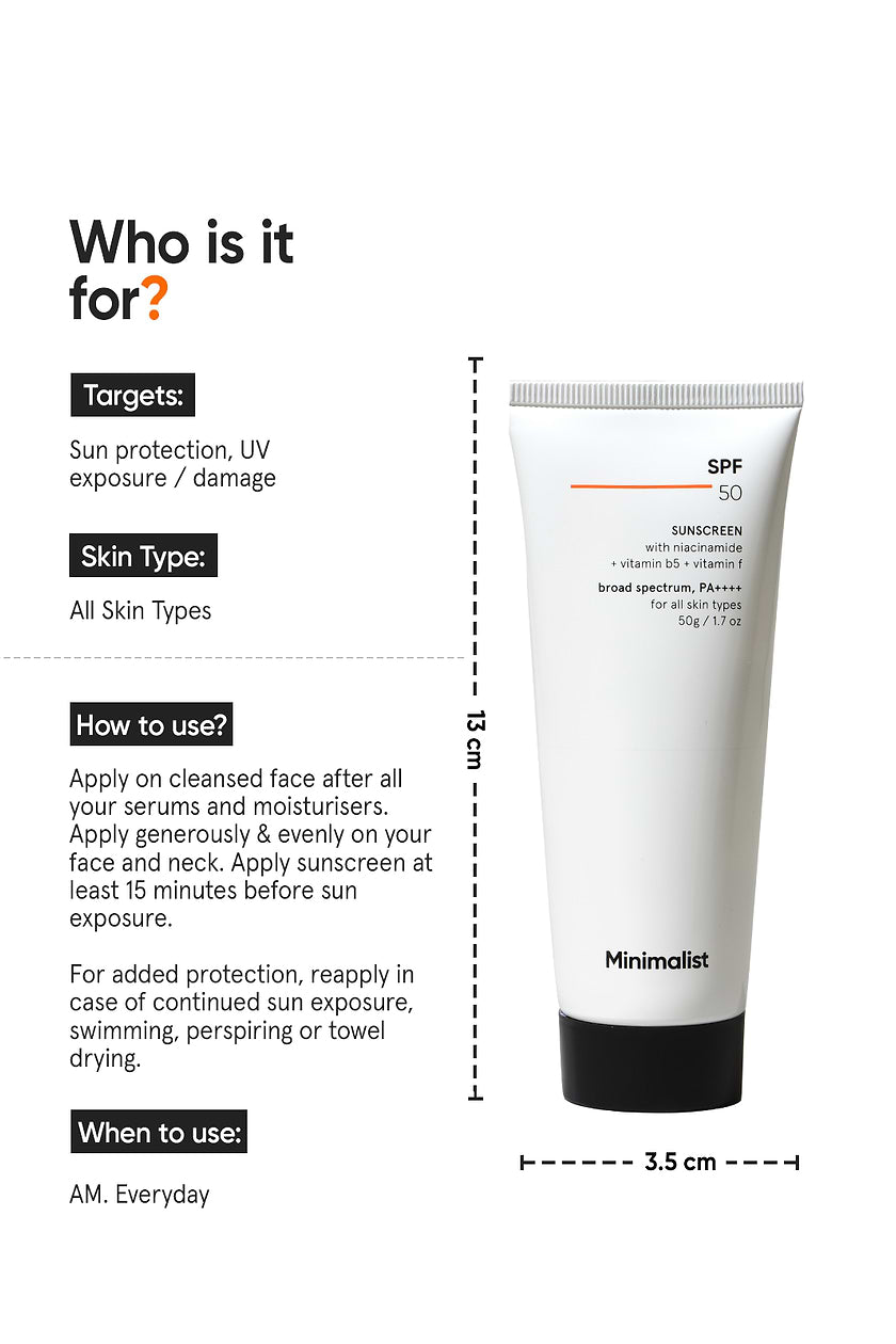 Minimalist SPF 50 Sunscreen