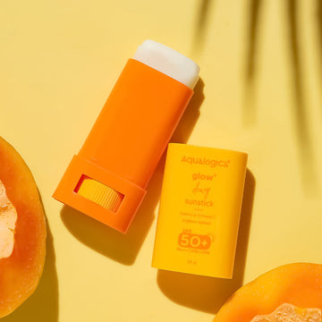 Aqualogica Glow+ Dewy Sunstick with SPF 50+ & PA++++ for Easy Reapplication & No White Cast - 20g