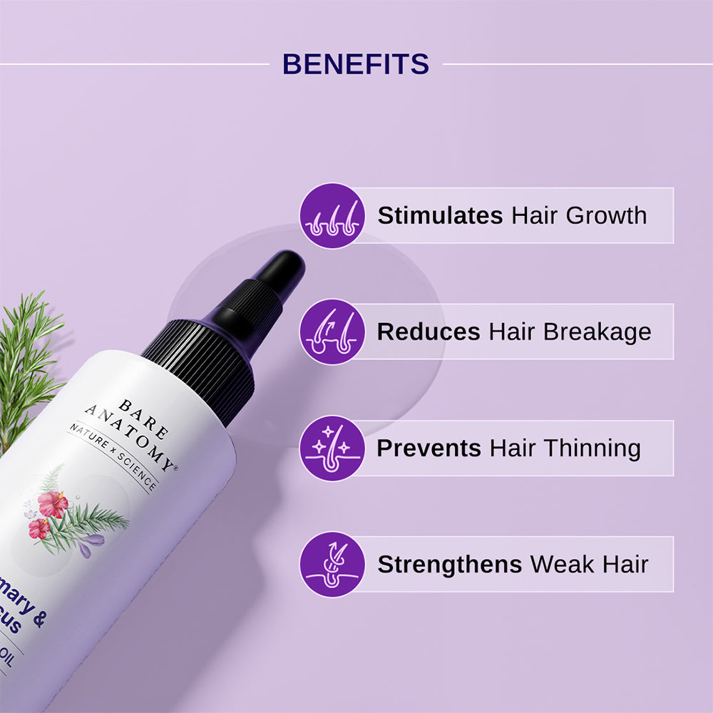 Bare Anatomy Rosemary & Hibiscus Hair Growth Oil 100Ml