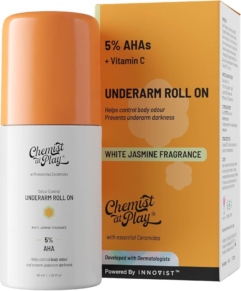 Chemist at Play UnderArm Roll-On 40Ml White Jasmine (pack of 2)