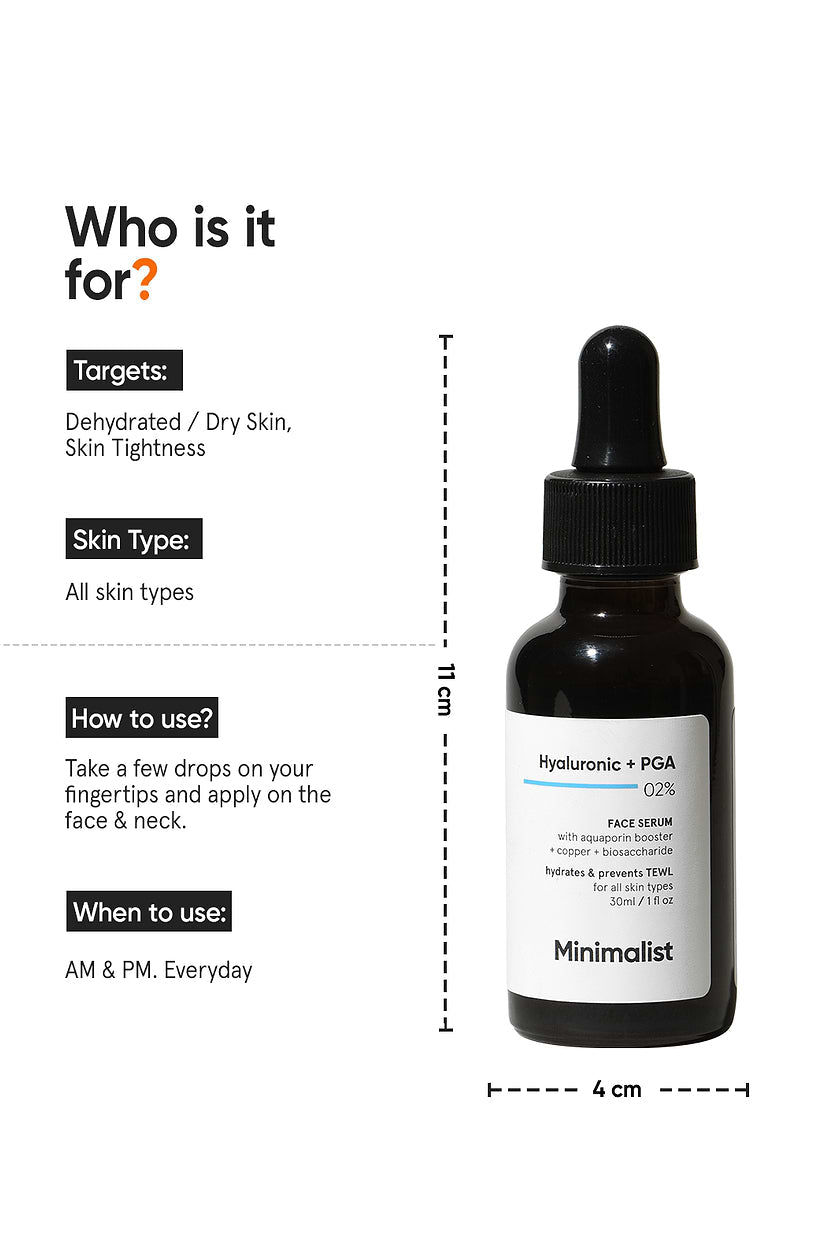 Minimalist Hyaluronic + PGA 2% Face Serum