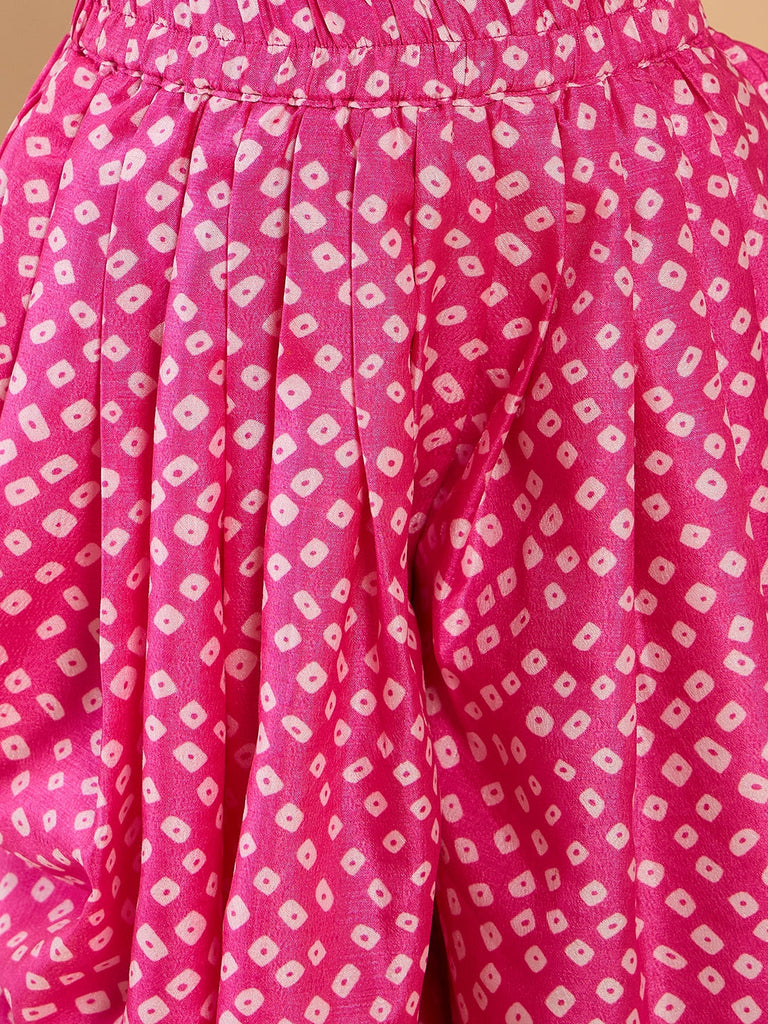 3-Piece Magenta Embroidery Dhoti, Kurta And Shrug (DH25013308)