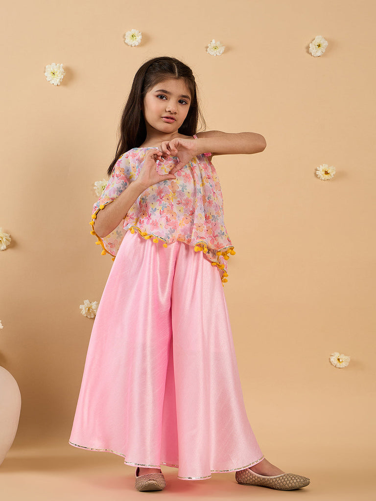 2-Piece Georgette Top & Palazzo Set (IW25005803)