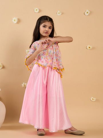 2-Piece Georgette Top & Palazzo Set (IW25005803)