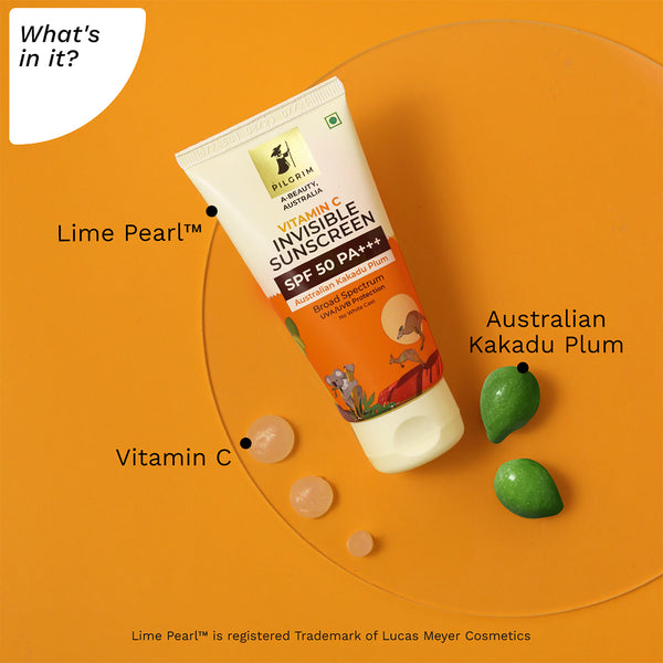 Pilgrim VITAMIN C Invisible Sunscreen SPF 50 PA+++ 45Ml