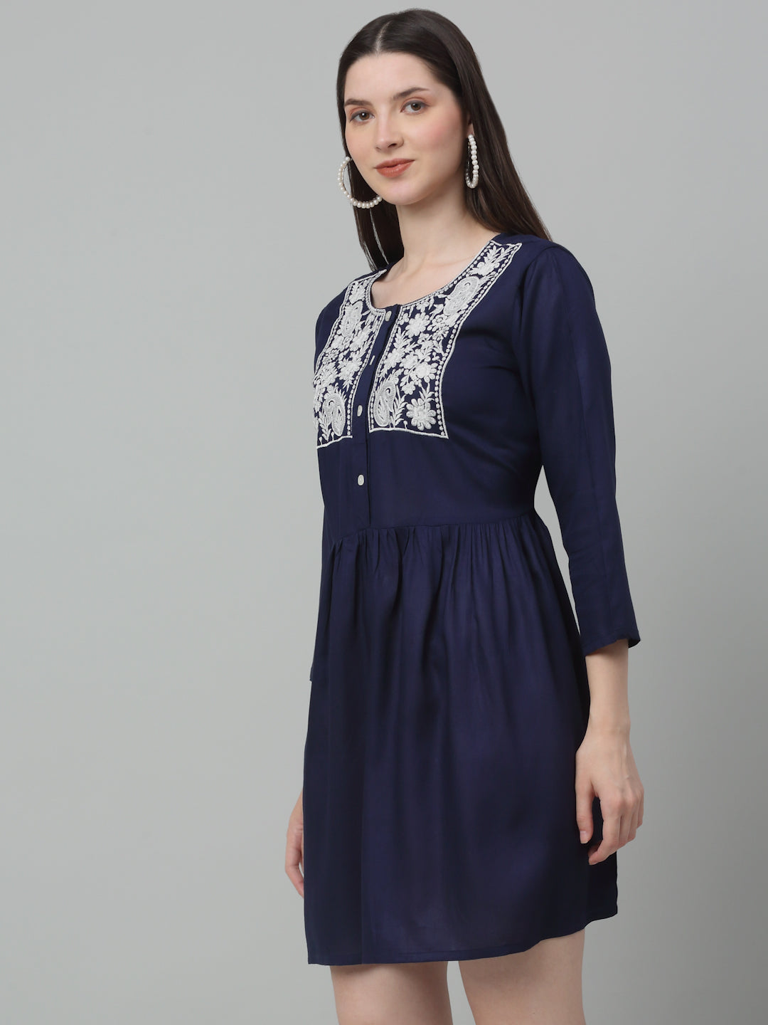 Women's Embroidered A-line Dress