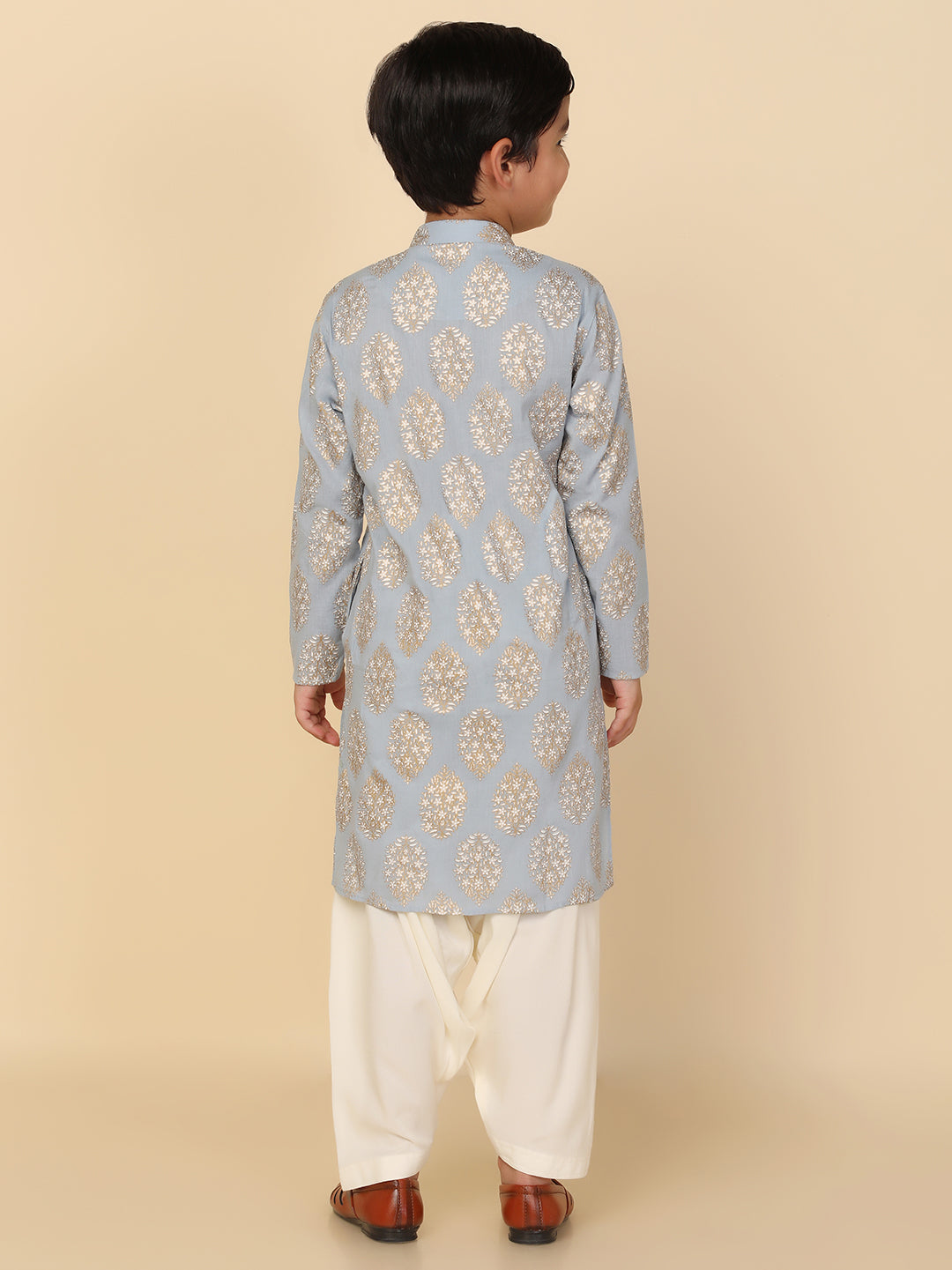 Boy's Blue Printed Kurta