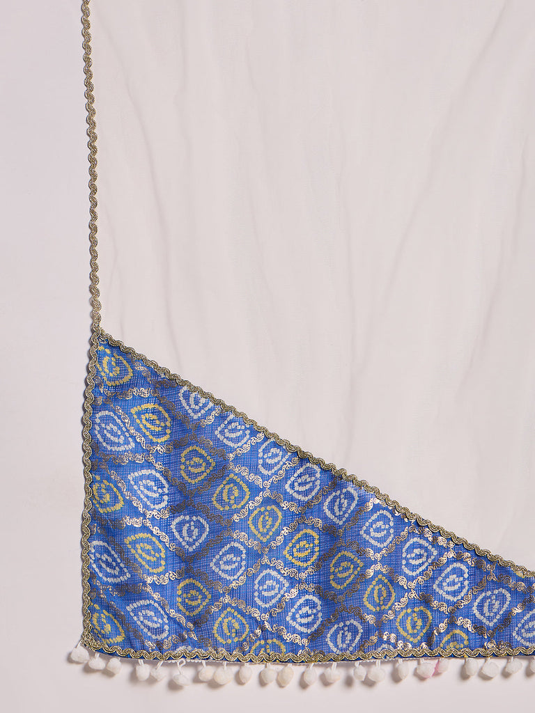 3-Piece Multi-Color Embroidery Lehenga, Choli And Dupatta (L25011416)