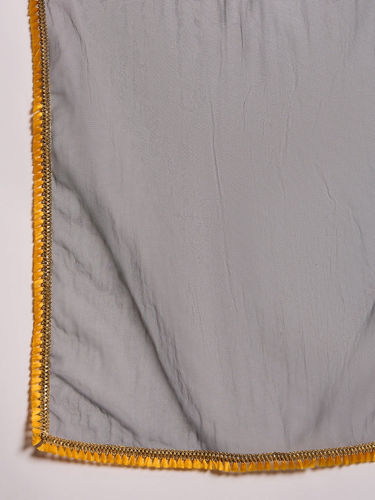 3-Piece Black Cotton Slik Lehenga, Choli And Dupatta (L25012118)