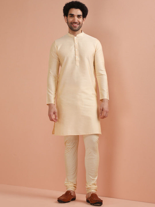 KISAH Men Digital Print Kurta Nehru Jacket Churidar Set