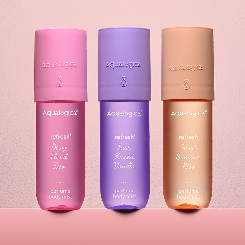 Aqualogica Refresh+ Perfume Body Mist Trio 150ML Each (pack of 3)