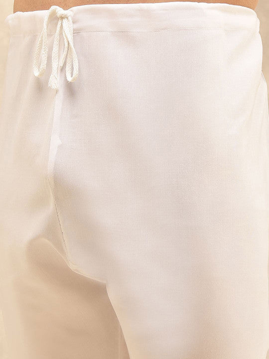 SOJANYA Ethnic Motifs Embroidered Mandarin Collar Sequinned Straight Kurta With Pyjamas