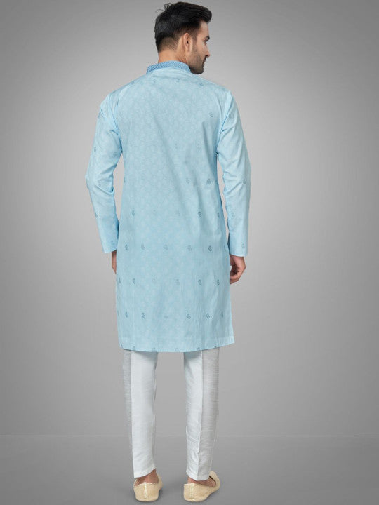 JUGG JUGG JEEYO Men Self Design Kurta with Trousers
