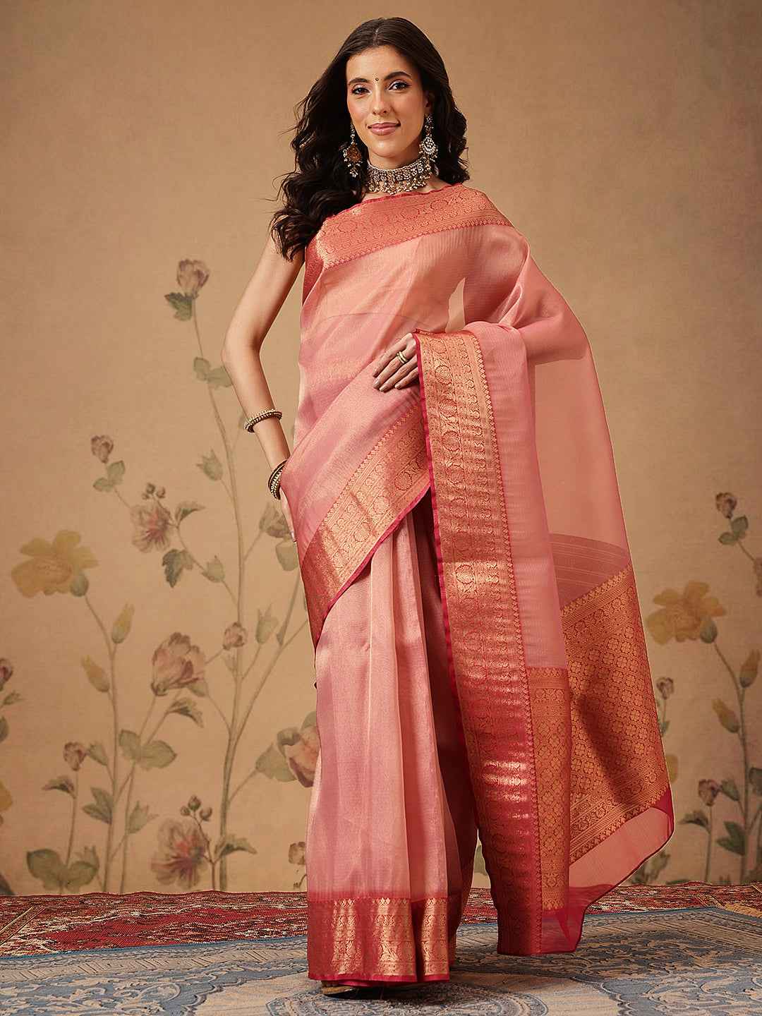 Banarasi Soft Crushed Tissue Silk Saree