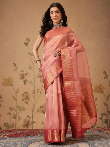 Banarasi Soft Crushed Tissue Silk Saree