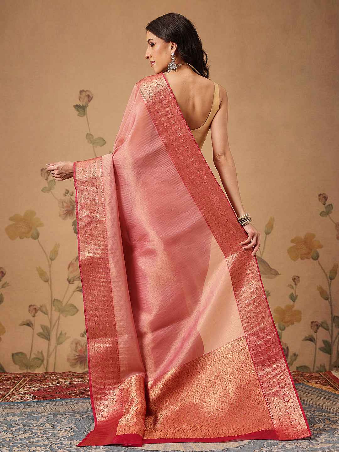 Banarasi Soft Crushed Tissue Silk Saree