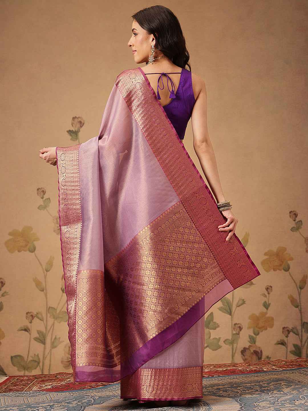 Banarasi Soft Crushed Tissue Silk Saree