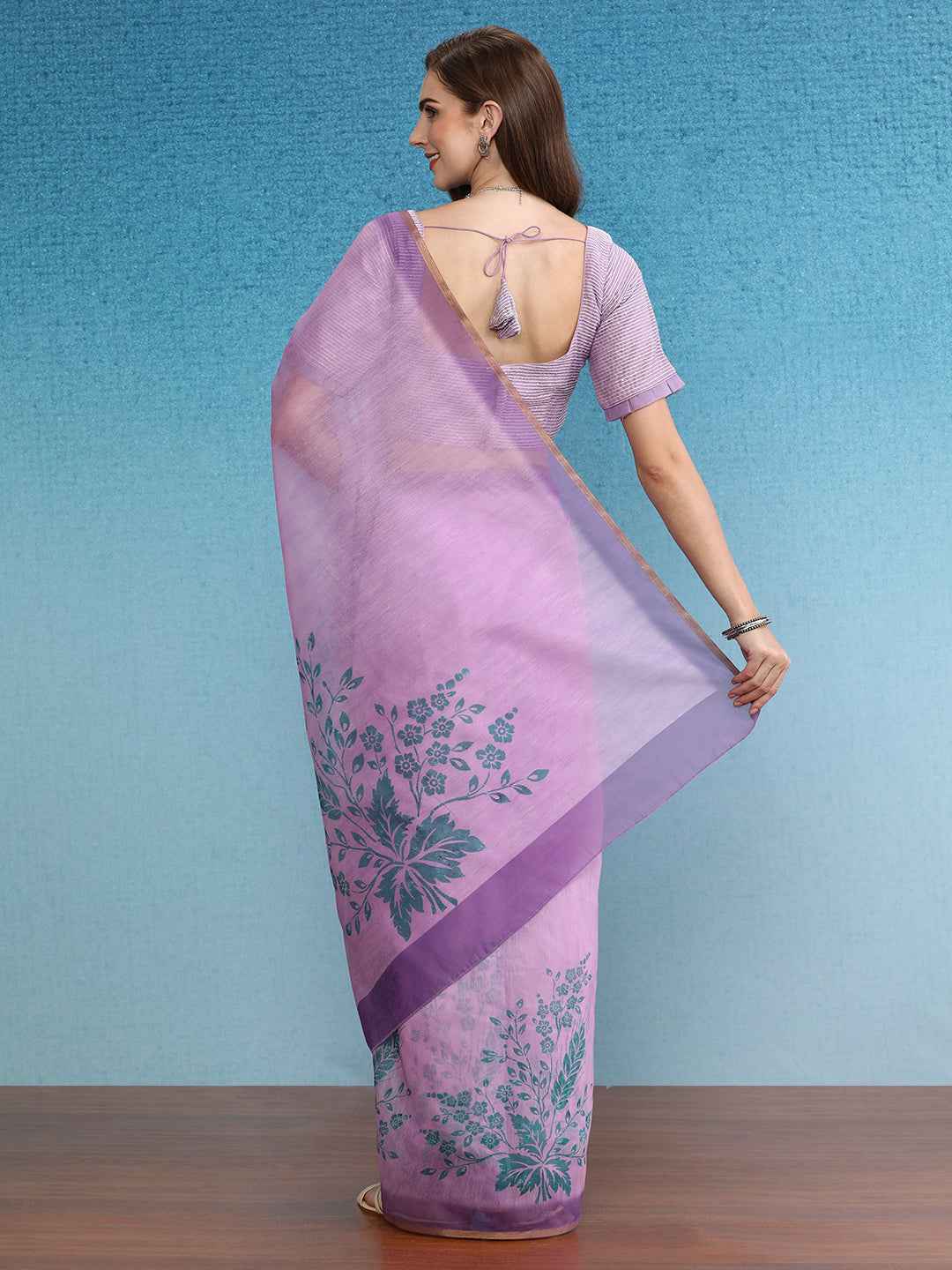 Chanderi Cotton Digital Printed Saree