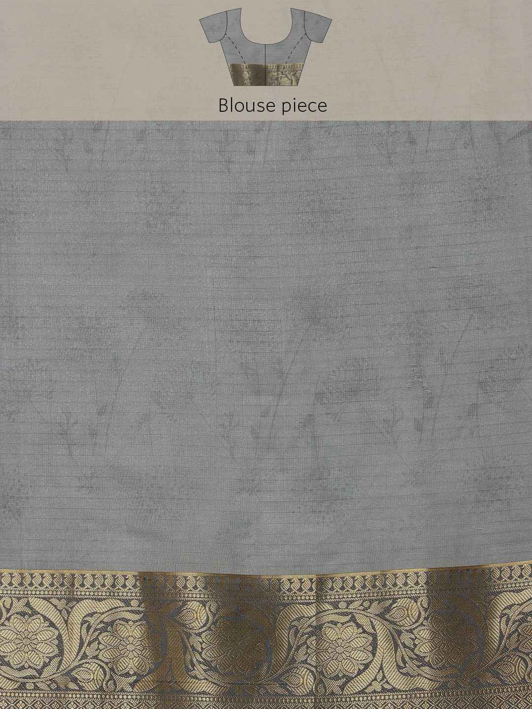 Muga Silk Floral Printed Zari Woven Saree